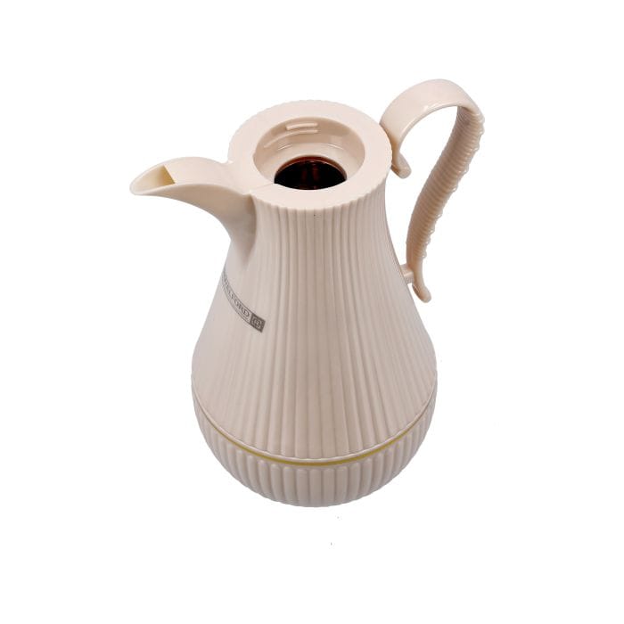 1.0L Daaria Glass Vacuum Flask/Cream1X6