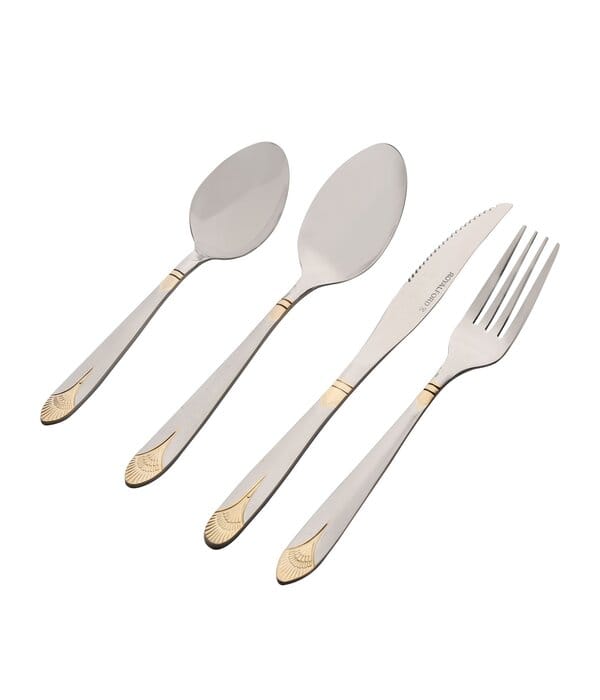24pcs Gold Plated Cutlery Set 1X12