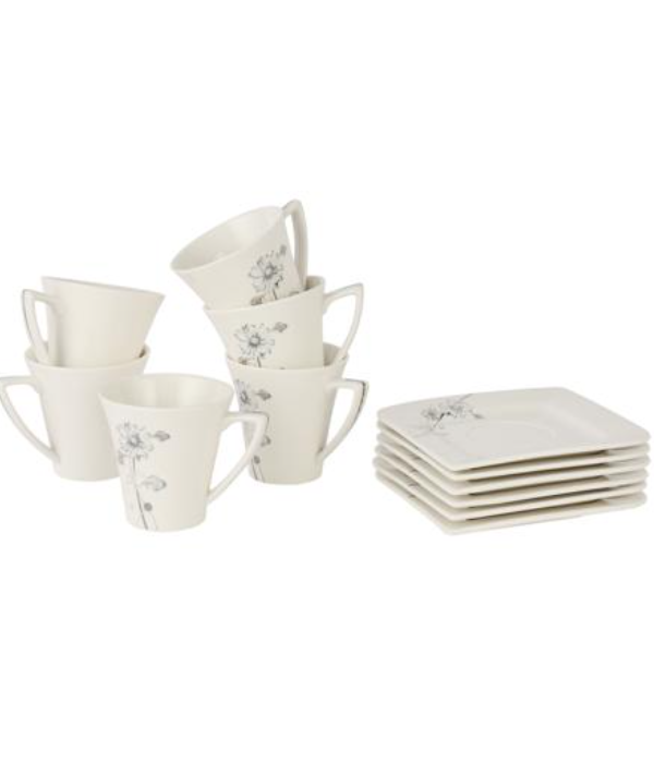 Bone China/Porc. 6/6 Cup & Saucer1X8