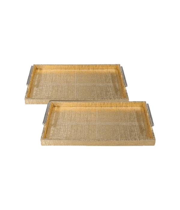 2Pcs Arabic Leather Tray 1X6