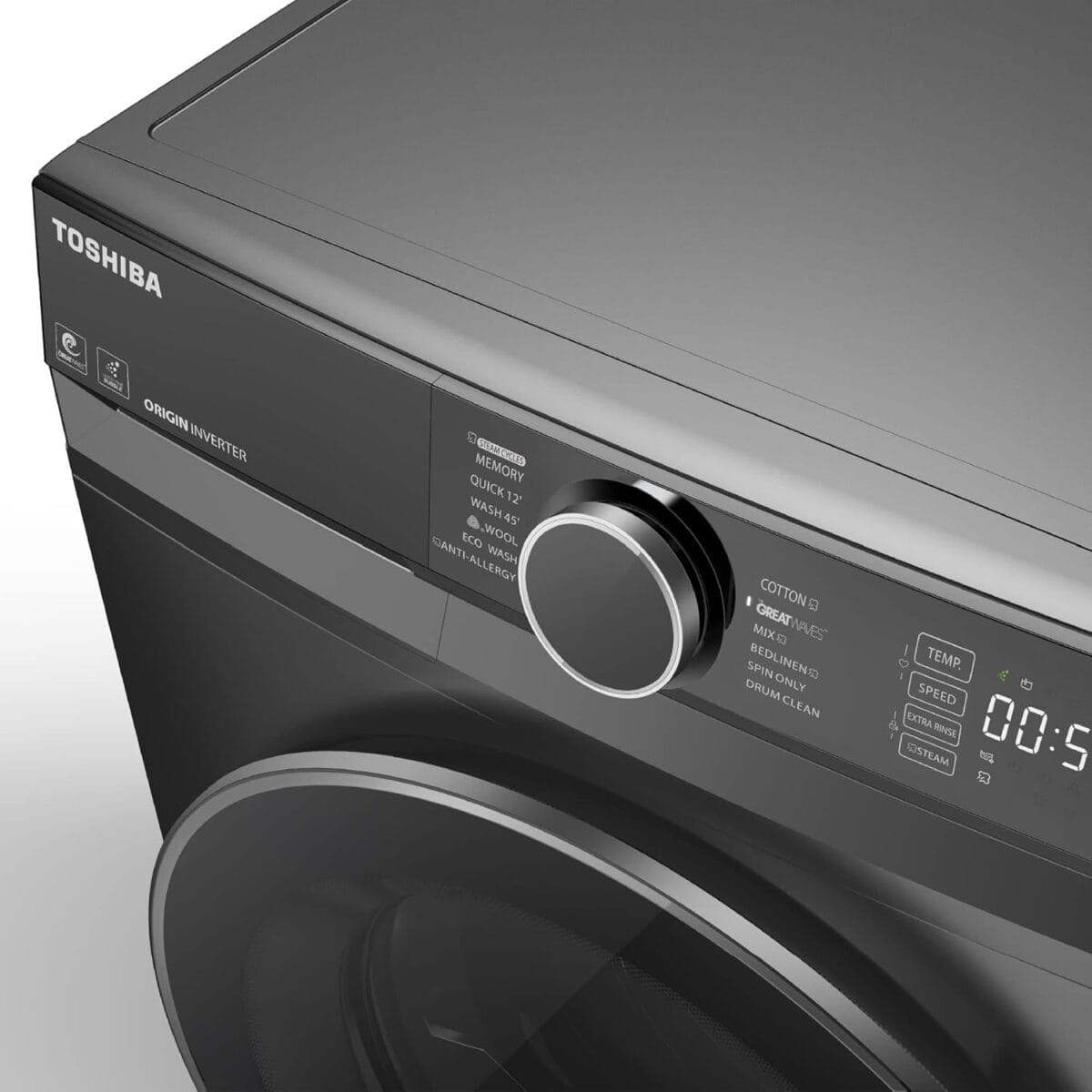 TOSHIBA FRONT LOAD WASHER 10 kg silver color