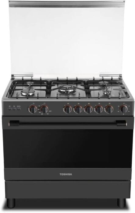 Toshiba 5 Burner Gas Cooker with Knob Controls