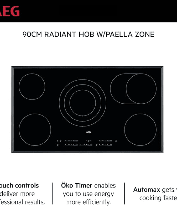 YAEG-BUILT IN  90 CM ELECTRIC CERAMIC CTRL, 5 PLATE W:880 D:520 H 50MM MADE GERMAN