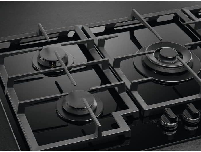 AEG-Built-in Gas Hob, BLACK COLOR 90 cm, 5 Burners,Cast Iron, Safety Cut-off W880 x D510  H40 x mm MADE ITALY