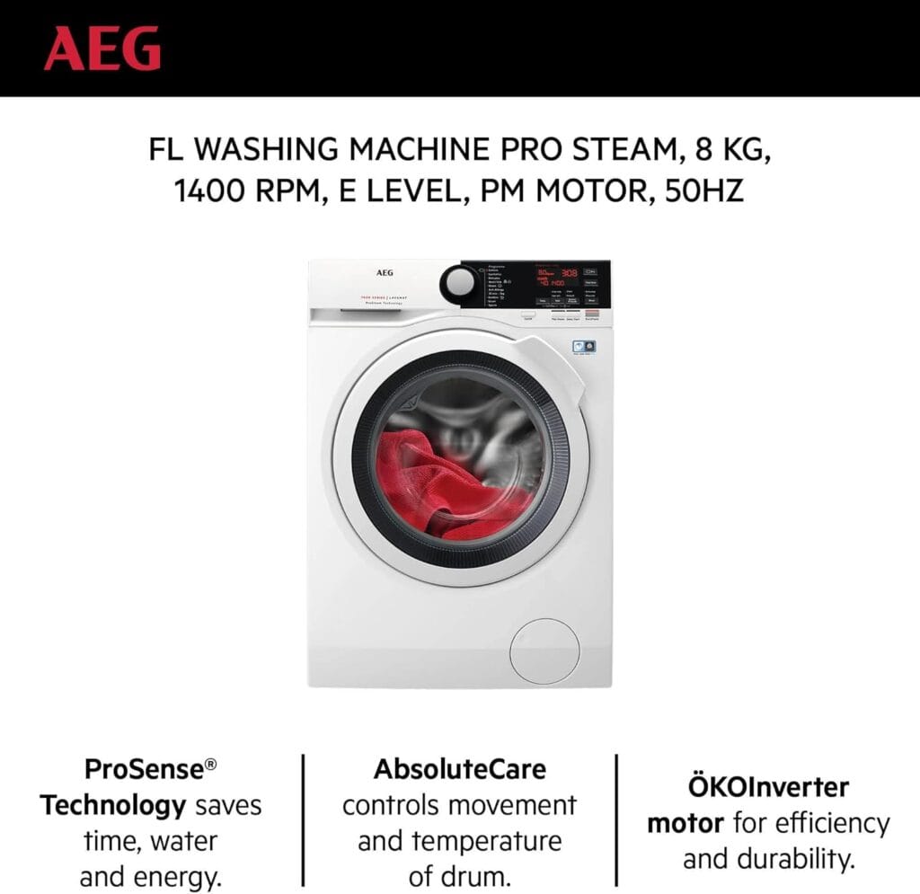 AEG-Freestanding WasherIN MACHINE 8KG  mm MADE ITALY