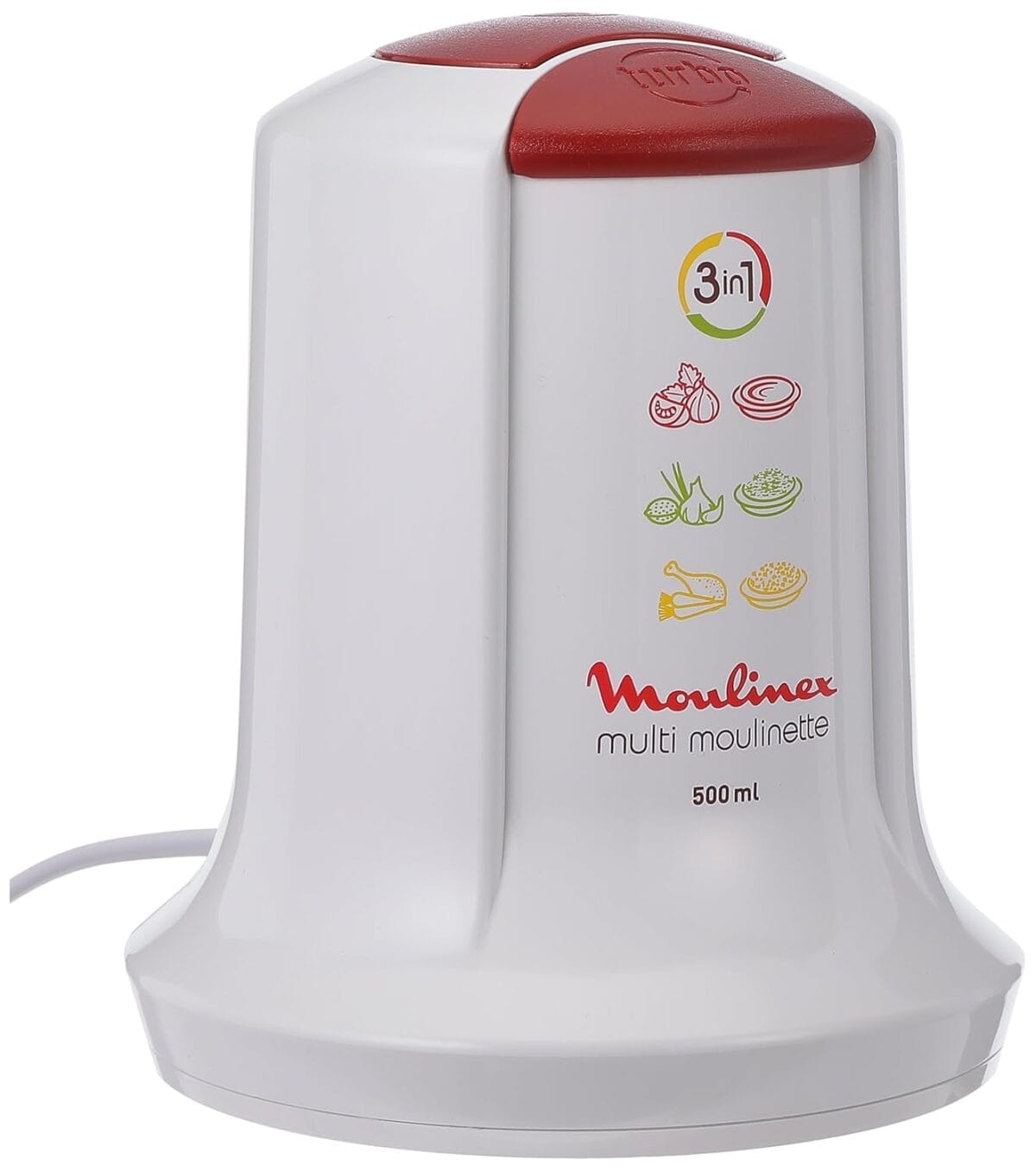 MOULINEX CHOPPER 400W, 500ML GRADUATED BOWL, 2 SPEEDS, S/S BLADES                   MADE IN FRANCE