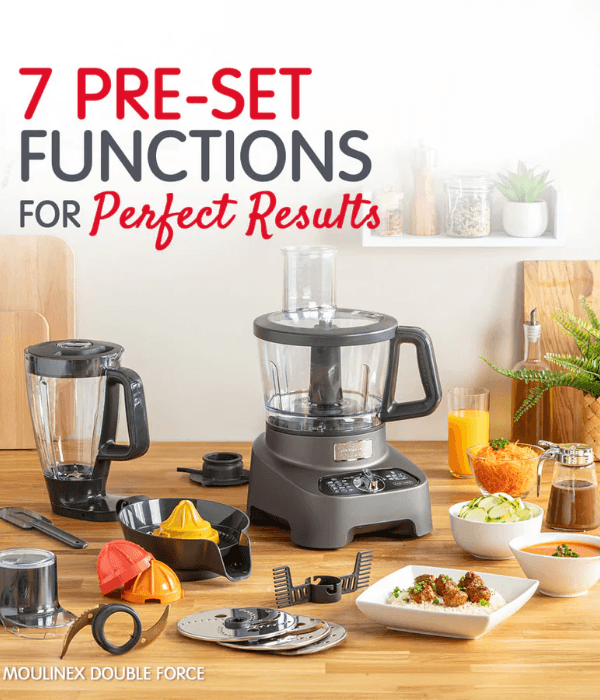 MOULINEX DOUBLEFORCE FOOD PROCESSOR 1000W,  31 FUNCTIONS,  3LTRS BOWL,BLENDER,