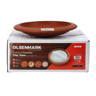 Traditional Cookware Clay Tawa 23cm1x12