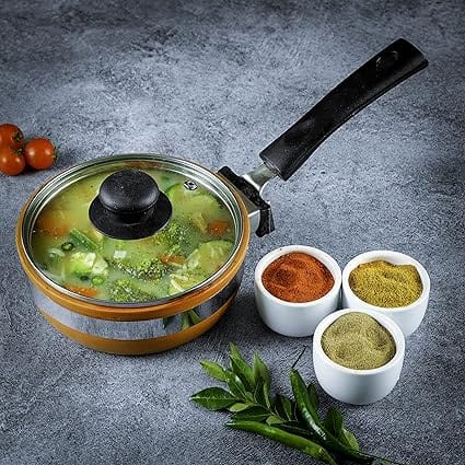 Small Clay Sauce Pan/Glass Lid 500Ml1x10