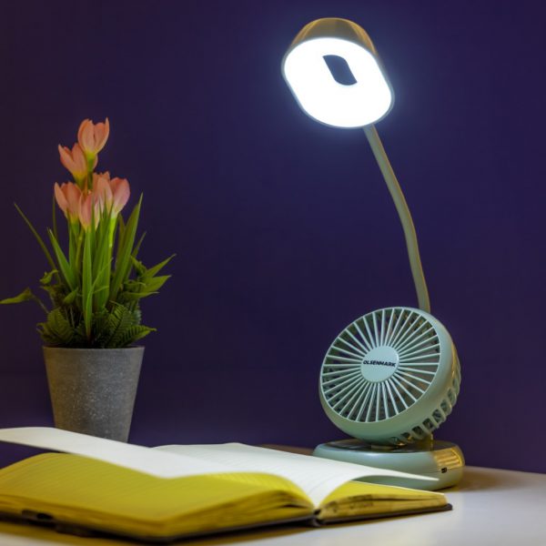 2in1 Flexible Led Desklamp+Fan 1x30