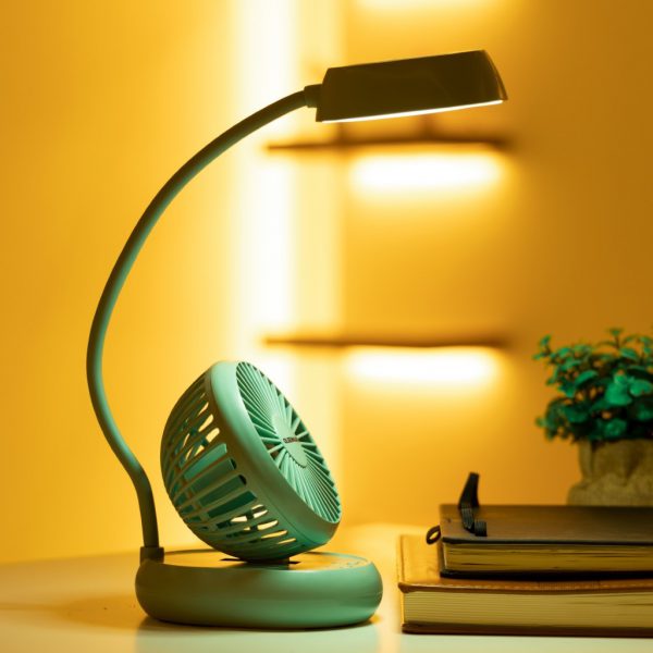 2in1 Flexible Led Desklamp+Fan 1x30
