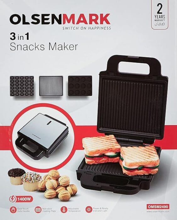 3In1 Snacks Maker NSCotig Plat/1400w 1x4