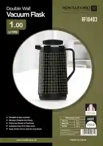 RoyalFord Double Wall Vacuum Flask, 1.3L