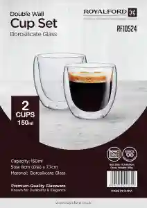 Buy premium double wall glass cup sets online. Insulated design keeps beverages at the perfect temperature. Ideal for coffee, tea, and gifting.
