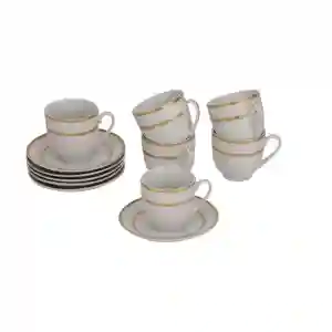 12Pc Tea Cup and Saucer Set1X10