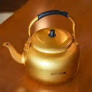 RoyalFord 4.0L Golden-Finish Aluminum Tea Kettle