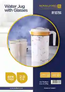RoyalFord 2 L Water Jug with Glasses