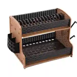 RoyalFord Galaxy 2 Layer Rattan Dish Rack