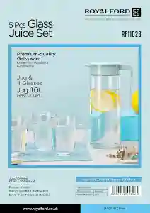 Royalford 5-Piece Glass Juice Set