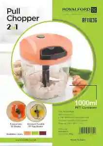 Royalford 2 In 1 Pull Chopper