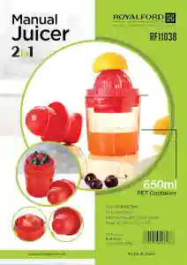 RoyalFord 2 in 1 Manual Juicer