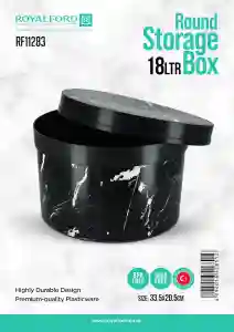 Royalford 18L Round Storage Box