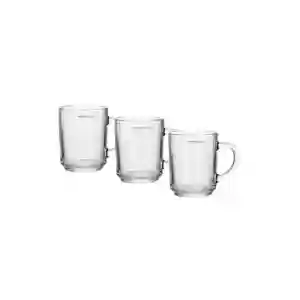 Royalford 3 Pieces Glass Mug Set
