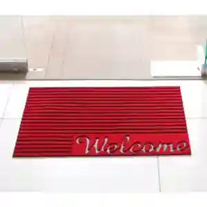 Royalford 17X26 Inch Rib Rubber Mat- Red