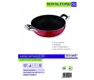 Royalford 26cm Non Stick Wok Pan - Red