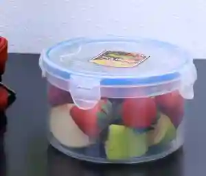 Royalford 700ml Airproof Round Container - Clear & Blue