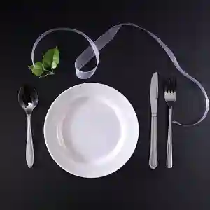 Royalford 8" Melamine White Pearl Dinner plate