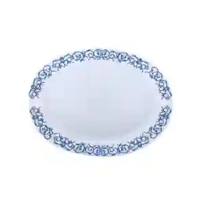 Royalford 14″ Opal Ware Art Flower Dinner Plate