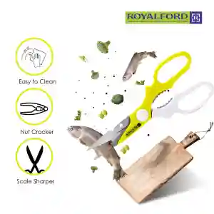 Royalford Professional Kitchen Scissors 2 in 1 Stainless steel
