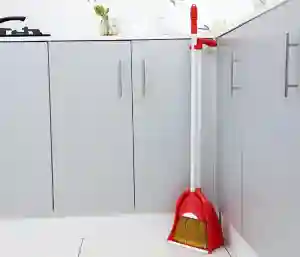 Royalford Broom With Dustpan - Red