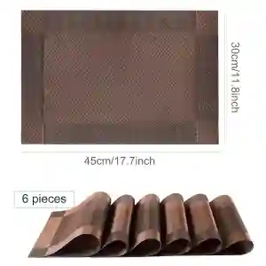 Table Placemats Set 45 x 30 cm Rectangular