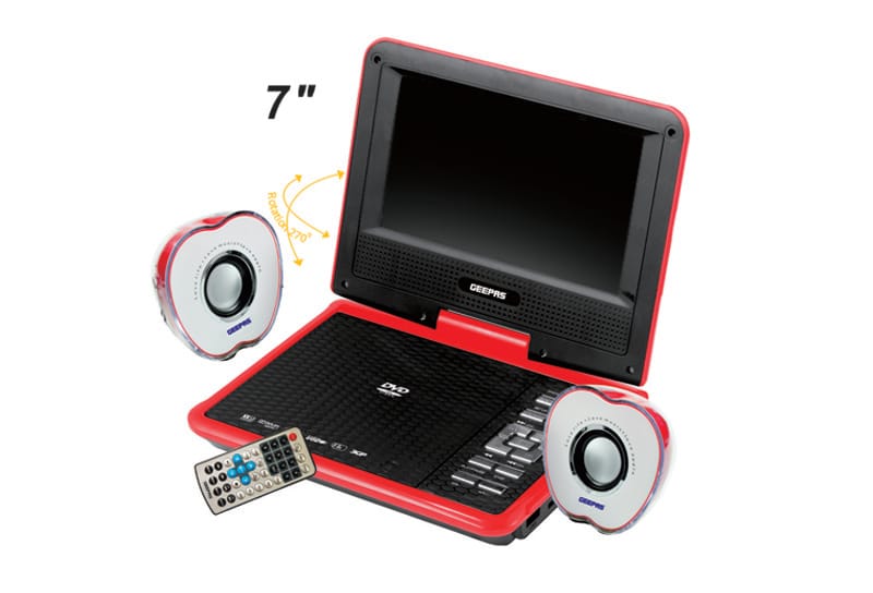 7"Portable DVD With mini usb speaker 1x5