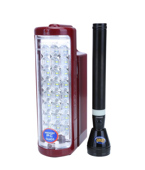3SC Rech Led Flashlight+Led Lantern1X10
