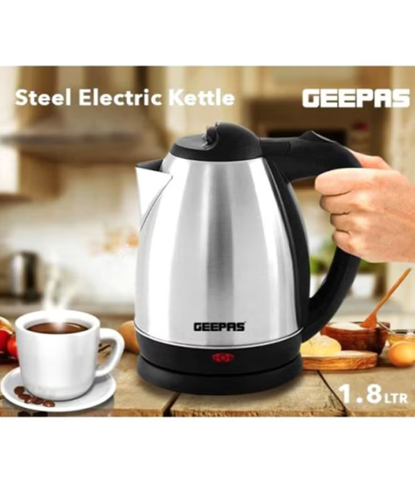 S/S Elec Kettle /1.8L/Boil Dry Prt/1X12