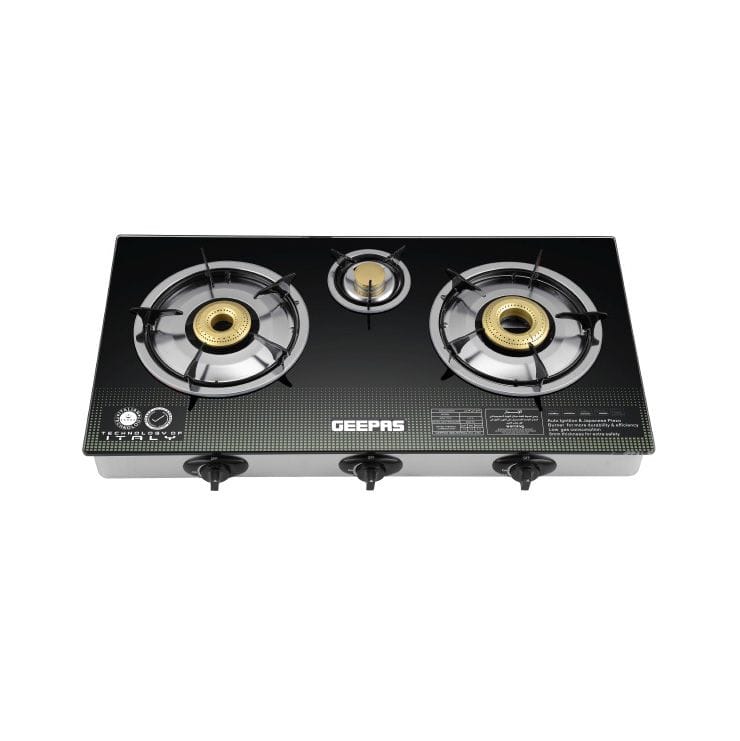 3BurnerGas Cooker/8Mm Glass/S/S Frame1x1