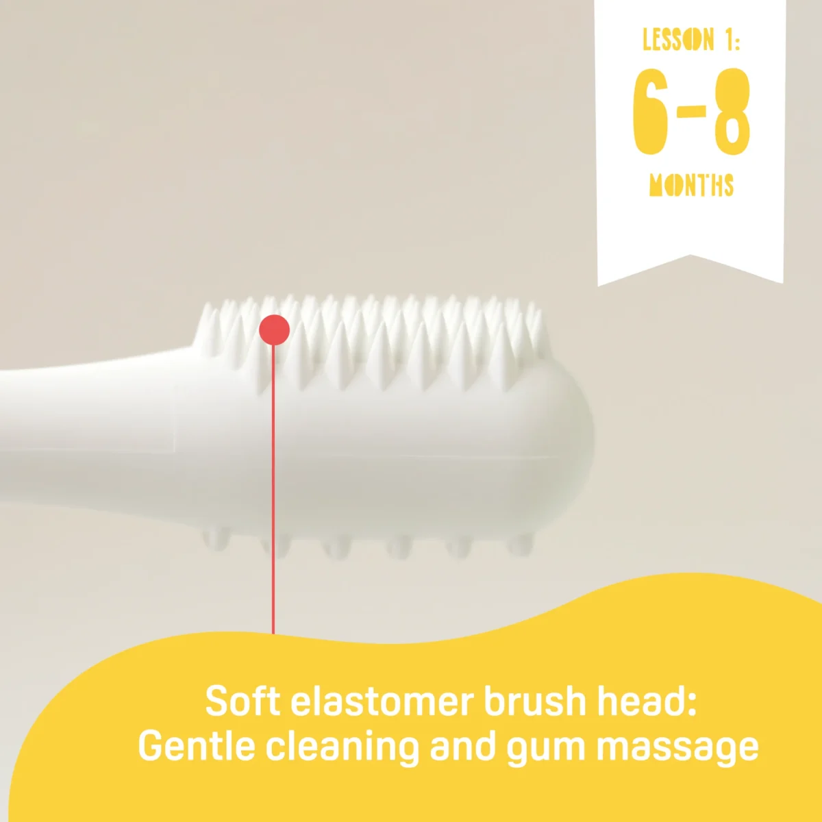 TRAINING TOOTH BRUSH LESSON-1 YELLOW (ENG/AR