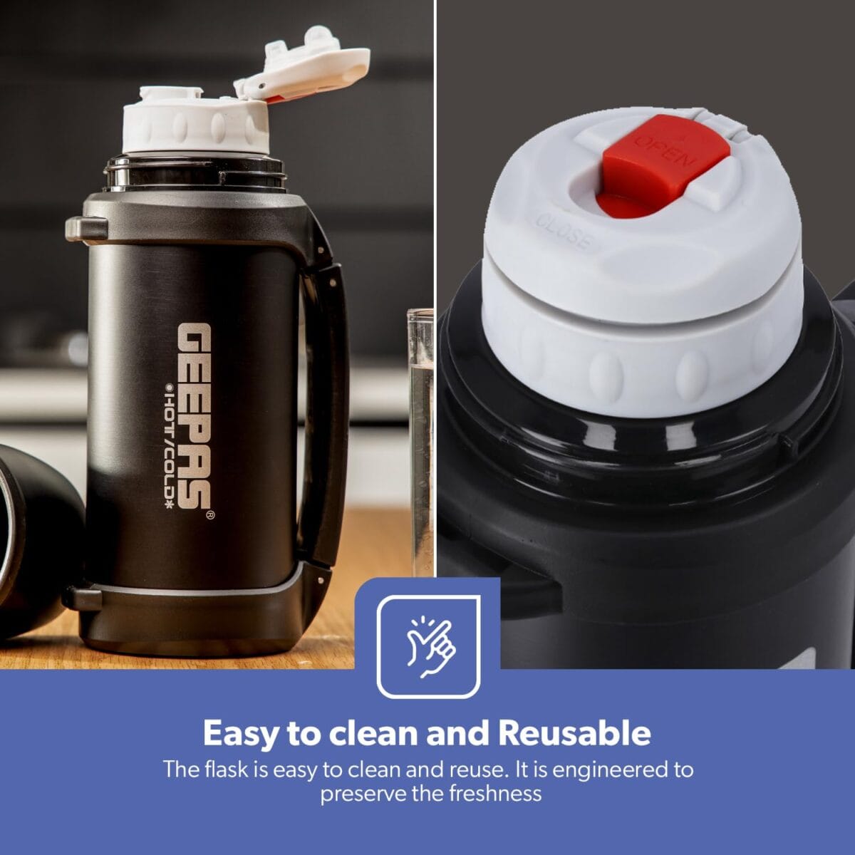 0.8L St/ Steel Inner Vacuum Flask 1X16