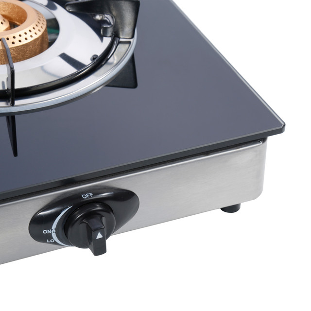 2 BURNER GLASS TOP GAS STOVE
