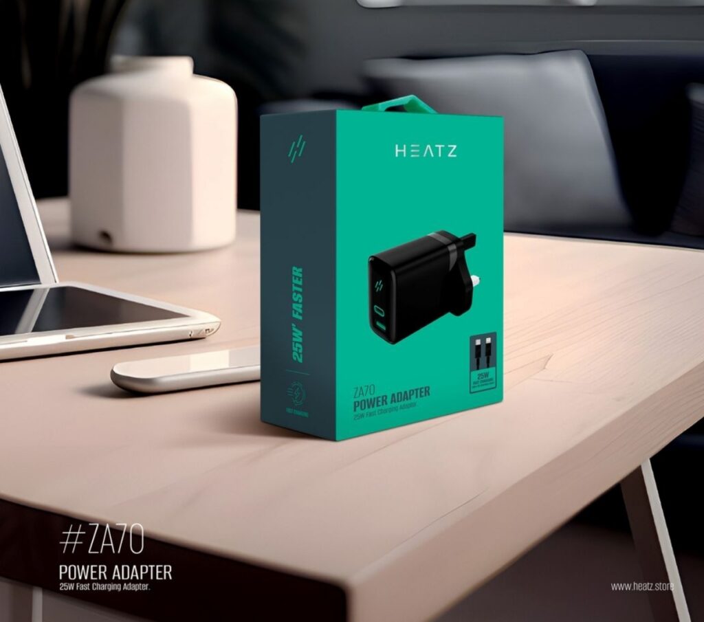 Charger Heatz Za70 25W Uk Plug With C To Lightening