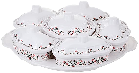 M/W 14Pc Rotating Serving Tray Garden1X2