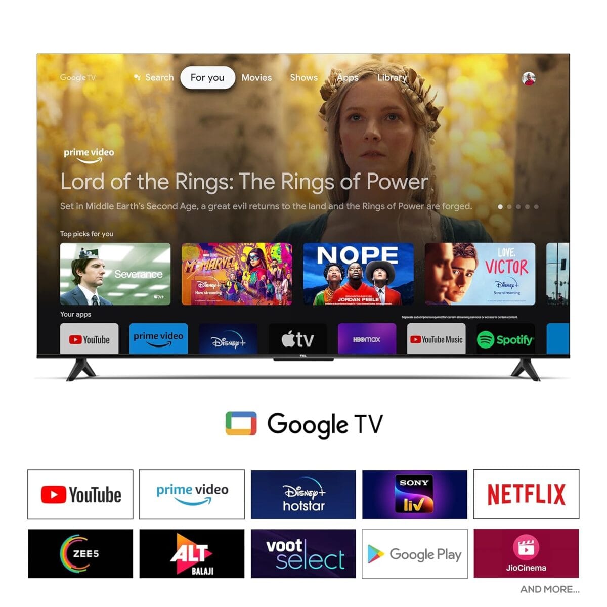TCL 65" UHD GOOGLE TV HDR LED /(3840x2160p) RESOLUTION/ DIRECT LED AND FAR FIELD VOICE 2.0/ MEMC/DOLBY VISION ATMOS/CERTIFIED APPS/ /3HDMI/1COMPONENT/1PC/USB  //AV OUT,/LAN