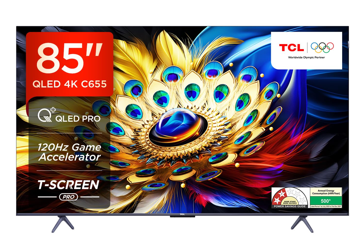 TCL 85" UHD GOOGLE TV   HDR LED /(3840x2160p) RESOLUTION/ DIRECT LED AND FAR FIELD VOICE / MEMC/DOLBY
