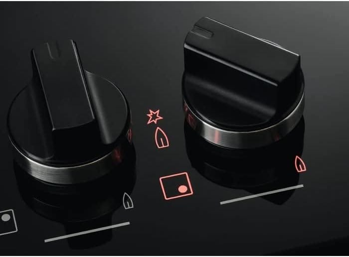 AEG-Built-in Gas Hob, BLACK COLOR 90 cm, 5 Burners,Cast Iron, Safety Cut-off W880 x D510  H40 x mm MADE ITALY