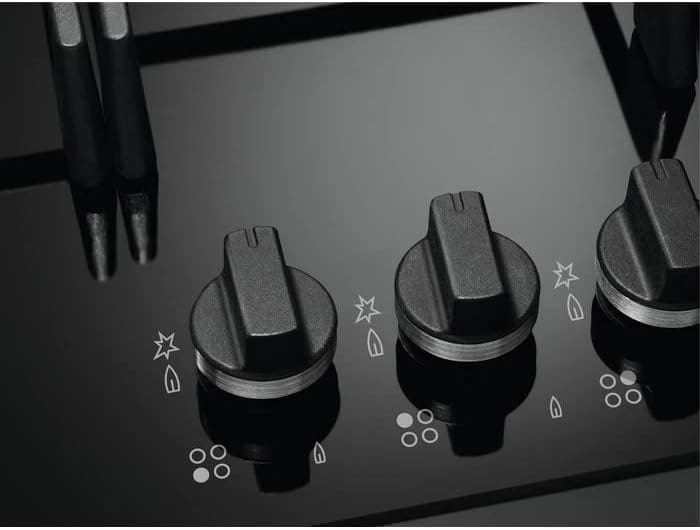 AEG-Built-in Gas Hob, BLACK COLOR 90 cm, 5 Burners,Cast Iron, Safety Cut-off W880 x D510  H40 x mm MADE ITALY