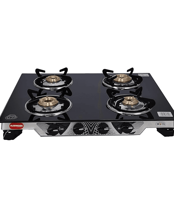 Jubo 4 Burnr Gas Coker7mm Glas Ss Frm1x1