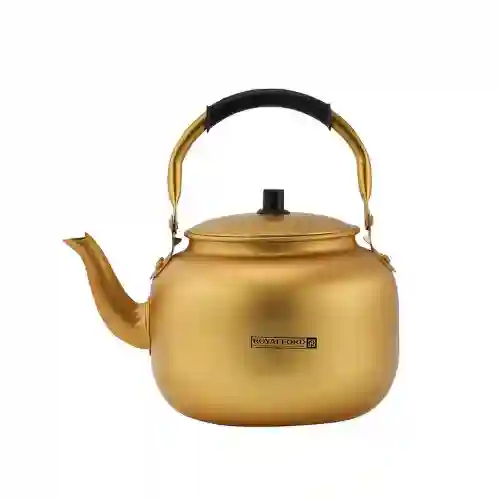 RoyalFord 4.0L Golden-Finish Aluminum Tea Kettle